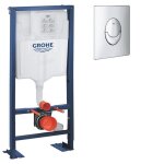 Bati support pour wc solido avec plaque de dclenchement chrome - grohe