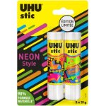 B�tons de colle - uhu - stic - �dition limit�e n�on - lot de 2 - 21g chacun