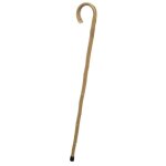 Peragashop - bton de marche rustique naturel avec pointe en caoutchouc cm h93