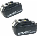 Batterie, 2 pi�ces bl1860 batterie de compatible avec la batterie makita 18v 5. 5ah compatible avec bl1840b ...