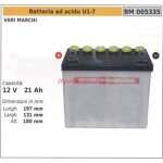 Batterie acide u1 - 7 pour mtd stiga diverses marques 12v 21ah 005335