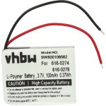 Vhbw - batterie compatible avec apple ipod shuffle g2 1gb, g3 lecteur de musique mp3 (100mah, 3, 7v, ...