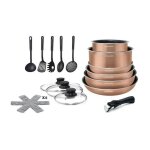 Batterie de cuisine 20 pieces arthur martin - aluminium - poigne amovible - tous feux dont induction ...