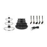 Arthur martin - batterie de cuisine amovible 15 pieces 16 - 20 - 22 - 24 - 26 cm noir Arthur martin - batterie de cuisine amovible 15 pieces 16 - 20 - 22 - 24 - 26 cm noir