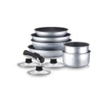 Arthur martin - batterie de cuisine am167s 10 pieces - aluminium - poigne amovible - tous feux dont ...