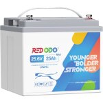 Redodo - batterie au lithium 24v25ah rechargeable lifepo4, bms 50a, taux de décharge 2c, 1280w, pour ... Redodo - batterie au lithium 24v25ah rechargeable lifepo4, bms 50a, taux de décharge 2c, 1280w, pour ...