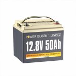 Batterie lithium 12v50ah 640wh rechargeable lifepo4 batterie power queen 50a bms, 400015000 cycles pour ...