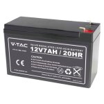 Batterie plomb - acide v - tac 12 v 7 ah t1 pour alarmes, vid�osurveillance et onduleurs 151 x 65 x 94 ...