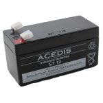 M - e - batterie plomb etanche acedis st12 - agm vrla, 12 volts, 1, 3 ah - noir