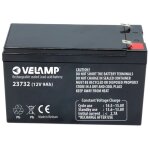 Batterie plomb rechargeable 12v 9ah avec connexions faston f2 - velamp - 23732