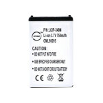 Batterie t�l�phone, smartphone, gsm pour lg 3. 7v 750mah - lgip - 340nsbpp0026901 - nx