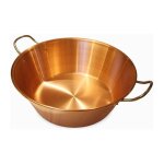 Baumalu - bassine a confiture cuivre 38 cm 12 / 10eme anses inox - 9 litres environ Baumalu - bassine a confiture cuivre 38 cm 12 / 10eme anses inox - 9 litres environ