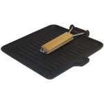 Baumalu - grill carr� fonte 24 x 24 cm - manche r�tractable