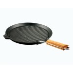 Grill rond fonte 25, 5 cm - manche rtractable - baumalu