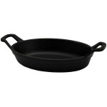 Baumalu - mini plat ovale en fonte noir mat 15 cm