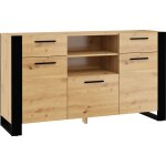 Bb - loisir - commode de rangement meuble nuka c 87x155x45cm (hxlxp) design moderne de haute qualit�