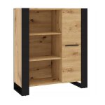 Bb - loisir - commode de rangement meuble nuka j 110x90x45cm (hxlxp) buffet sideboard couleur chene