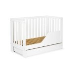 Bb - loisir - lit b�b� 120x60cm avec tiroir couleur et barri�re de s�curit� blanc amelie lit barreaux ...