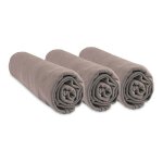 Bbla - lot de 3 draps housse bambou - 60x120 cm - taupe Bbla - lot de 3 draps housse bambou - 60x120 cm - taupe
