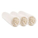 Bbla - lot de 3 draps housse bambou lit bb - 60x120 cm - cru