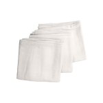 Lot de 3 langes bb en coton bio - 70x70 cm - ecru