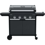 Bbq gaz select 4 exs - grille + plancha rversible fonte - rchaud latral