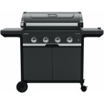 Bbq gaz select 4 exs - grille + plancha r�versible fonte - r�chaud lat�ral