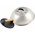 Cloche de chauffage en acier inoxydable avec poids de viande en fonte  31, 5 cm cloche  burger avec ...