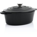 Cocotte 4, 3 litre - � 24 cm fonte, �maill�, noir - bbq - toro