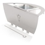 Bbq - toro premium insert de fumage en acier inoxydable  midland  pour gril sph�rique � 57 cm