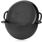 Bbq - toro kazan en fonte avec couvercle, 19 litres marmite traditionnelle en fonte avec fond rond Bbq - toro kazan en fonte avec couvercle, 19 litres marmite traditionnelle en fonte avec fond rond