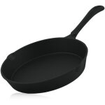 Poêle en fonte ø 20 cm pré - cullottée poêle en fonte avec deux becs verseurs, poêle à manche - bbq - ... Poêle en fonte ø 20 cm pré - cullottée poêle en fonte avec deux becs verseurs, poêle à manche - bbq - ...