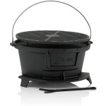 Bbq - toro - gril en fonte avec grille 43 x 42 x 21, 5 cm style hibachi