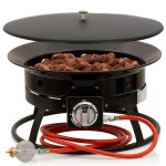 Bbq - toro - brasero  gaz avec pierres de lave  48 cm - 12 kw brasero d'extrieur, camping, jardin