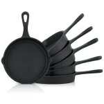 Poêles à griller en fonte (set de 6) ø 12, 5 cm noir - déjà cuit au four - bbq - toro Poêles à griller en fonte (set de 6) ø 12, 5 cm noir - déjà cuit au four - bbq - toro