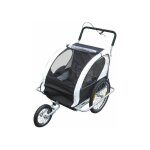 Bc - elec - 5664 - 0001b remorque vlo 2 en 1 convertible en poussette et jogger pour deux enfants, coloris ...