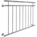 Abr128 garde - corps de porte fentre 128x90cm balustrade main courante rambarde acier inoxydable - bc ...