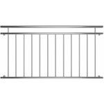Bc - elec - abr156 garde - corps de porte fentre 156x90cm balustrade main courante rambarde acier inoxydable ...