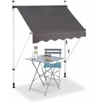 Bc - elec - hhyva1512 - ant auvent r�tractable manuel store banne marquise pour patio & terrasse 150x120cm ...