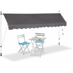 Bc - elec - hhyva3512 - ant auvent r�tractable manuel store banne marquise pour patio & terrasse 350x120cm ...