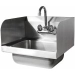 Bc - elec - hjjss0019 lave - mains mural inox, �vier mural avec parois lat�rales acier inoxydable gastronomie ...