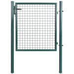 Bc - elec - hmgd - 1 barri�re de jardin, portillon de jardin 100x100cm vert, porte de jardin, portail ...