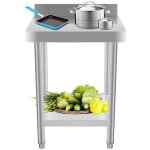 Wt2424b table de cuisine, plan de travail avec rebord en inox 60x60cm, idéal cuisine, restaurant, gastronomie, ... Wt2424b table de cuisine, plan de travail avec rebord en inox 60x60cm, idéal cuisine, restaurant, gastronomie, ...