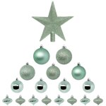 Kit de 18 boules de no�l vert amande atmosphera cr�ateur d'int�rieur