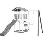 Beach tower aire de jeux avec toboggan en gris, balan�oire & bac � sable grande maison enfant ext�rieur ...
