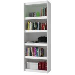 Beaux meubles pas chers - biblioth�que bookcase blanc 6 niches largeur 70 cm