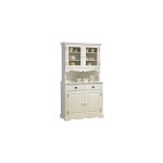 Buffet vaisselier blanc de style anglais 4 portes 2 tiroirs