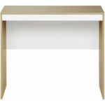 Beaux meubles pas chers - bureau ch�ne et blanc l 91. 5 h 77 p 52. 5 cm