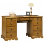 Beaux meubles pas chers - bureau ministre pin miel style anglais - orange