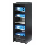 Beaux meubles pas chers - classeur à rideau h103 cm uni noir Beaux meubles pas chers - classeur à rideau h103 cm uni noir